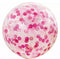 3 foot Clear Balloon With Confetti -PINK